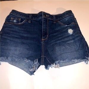 Universal Thread Distressed High Rise Shortie Sz 4/27R Denim Jean Shorts Womens